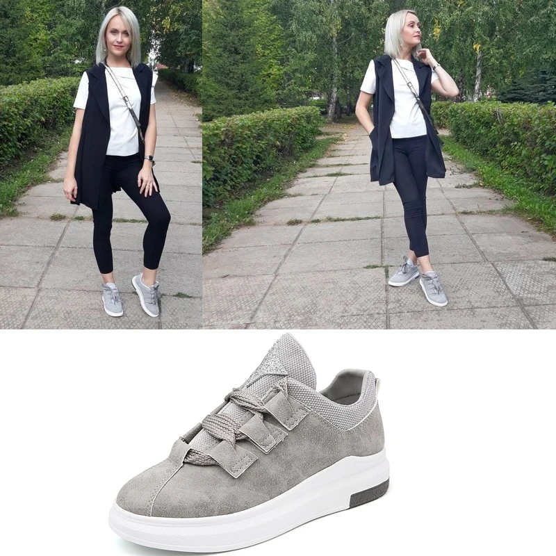 Fujin Brand 2019 ladies shoes platform shoes sneakers women autumn shoes  for women flats lace up breathable sport casual