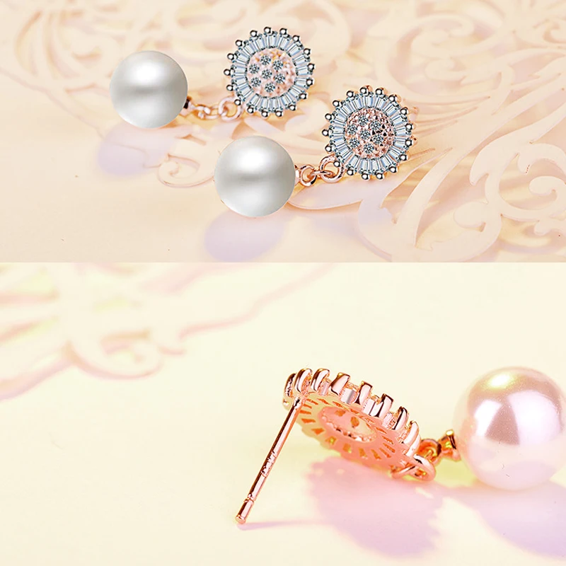 women pearl earrings with cubic zirconia (6)