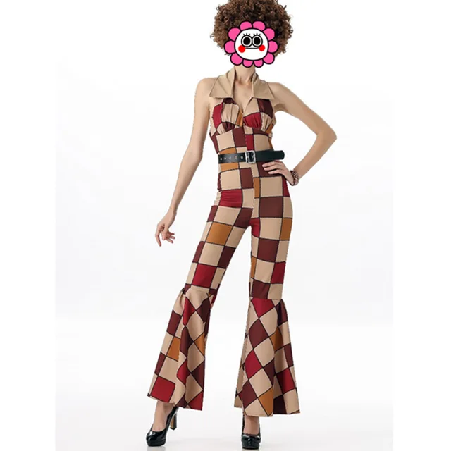 free shipping ladies 60s 70s retro hippie go go girl disco costume free shipping ladies 60s 70s retro hippie go go girl disco costume hen xmas party jumpsuits