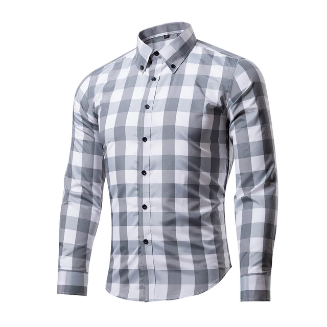 Camisa a cuadros de Los Hombres Slim Fit Casual Camisa de