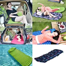 New Arrival Apricot Inflatable Car Mobile Cushion Seat Sleep Rest Mattress Air Bed jy27