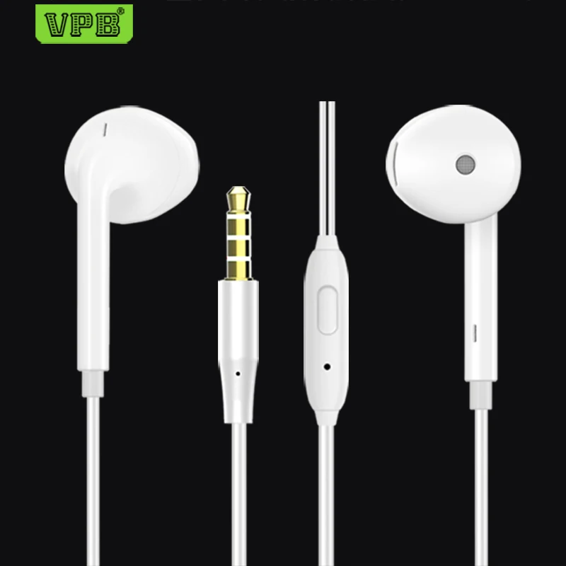 

VPB S26 Sport Earphone Wired Super Bass 3.5mm Crack Earphone Earbud with Microphone Hands Free for Samsung