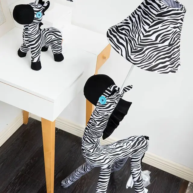 Bedroom Floor Lamp Decoration lighting Cloth Handmade Animal Zebra ... Bedroom Floor Lamp Decoration lighting Cloth Handmade Animal Zebra ...