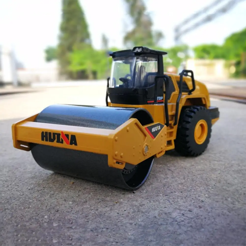 

1/50 Scale Car Toy Grab Model wheel Type Loaders Alloy Diecast Road Roller Construction Truck Model Education Kids Toy car