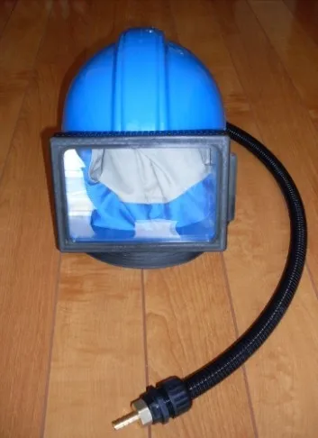 

Free shipping Blue Sandblasting helmet /sandblasting mask with 1m air hose