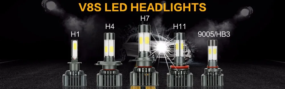 Zdatt H11 Led H7 H4 безвентиляторный головной светильник s H1 H8 H9 авто светильник 8000LM 80W 12V 6000K 9005 HB3 9006 HB4 светодиодные лампы для автомобильных фар