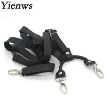 Yienws мужские подтяжки для брюк черные кожаные подтяжки мужские брюки ретро-крючок подтяжки susporio Adulto Tirantes YiA140