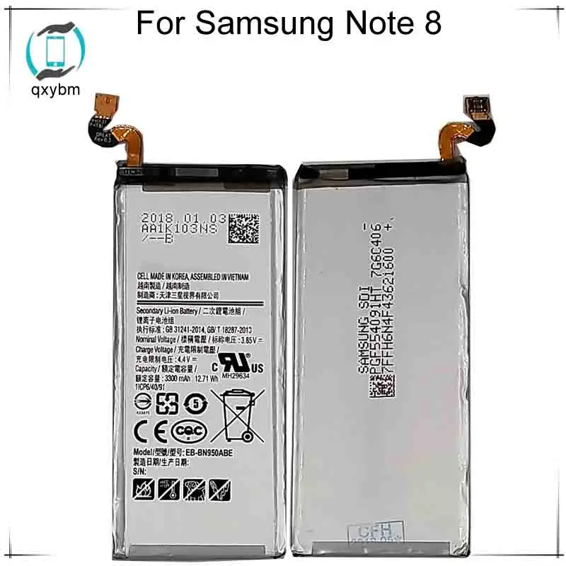 

Replacement Battery EB-BN950ABE EB-BN950ABA For Samsung For GALAXY Note8 Note 8 N9508 N9500 3300mAh 3.85V