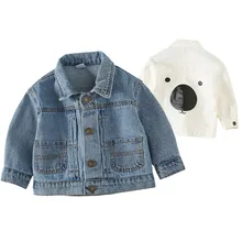 Г. Весенне-осенние джинсовые куртки для девочек, пальто Джинсовая Верхняя одежда с героями мультфильмов для маленьких мальчиков и девочек детская одежда детская тонкая куртка, одежда
