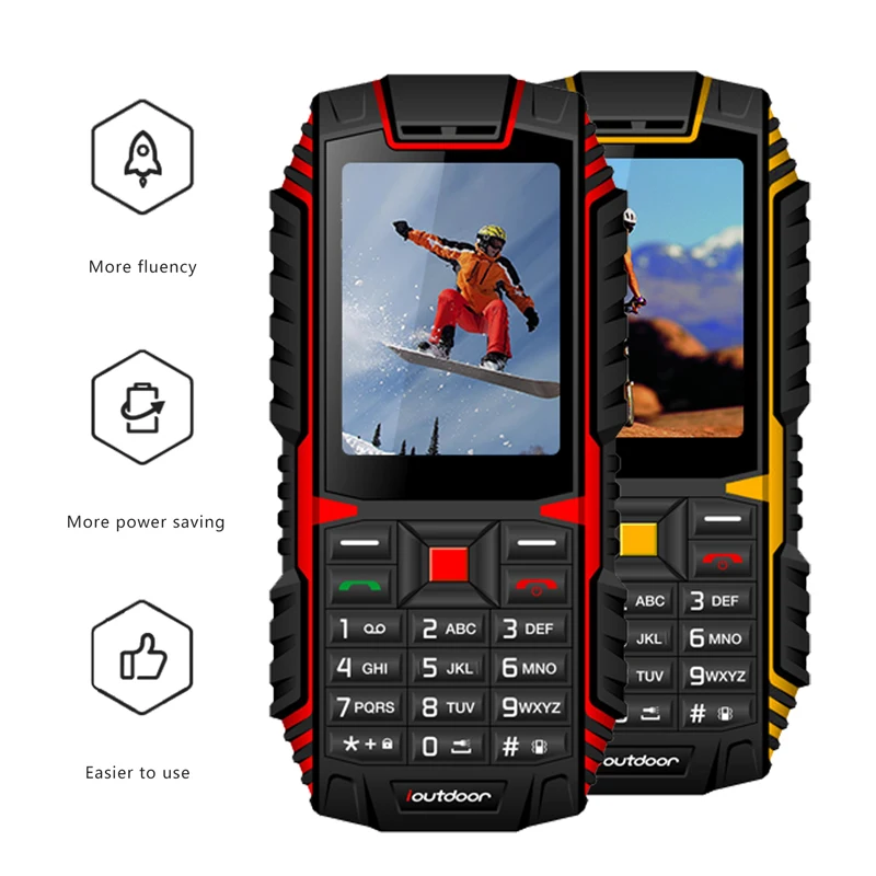 Ioutside T1 2G прочный телефон IP68 Ударопрочный мобильный телефон 2," 128 M+ 32M GSM 2MP задняя камера FM телефон Celular 2G 2100mAh