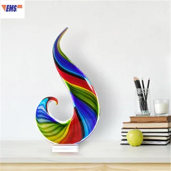 

Simple Modern 3D Rainbow Coloured Glaze Figurines Craftwork Creative Living Room Office Ornaments Valentine's Day Gift X1358
