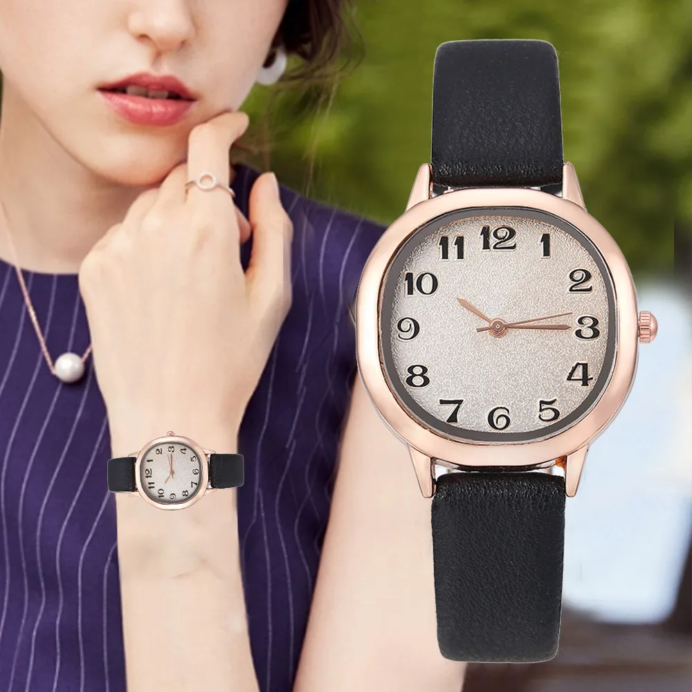 Женские часы, простые, атмосферные, с кожаным ремешком, кварцевые, сплав, корпус, квадратная окантовка, наручные часы, браслет, Relogio Feminino