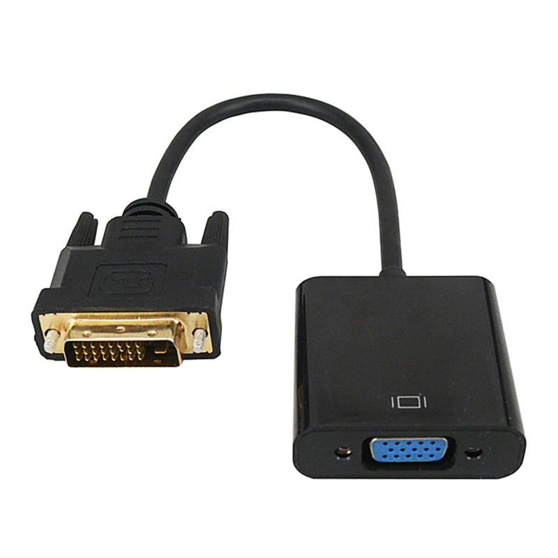 Rankman 1080P DVI to VGA Adapter Cable DVI 24+1 24+5 Male to VGA Female Video Converter Adapter for TV PS3 PS4 PC Display