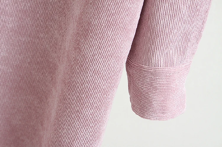 Autumn Corduroy Fabric Woman Clothing Solid Color Fashion Ladies Long Coats New Style Loose Polo Collar Vintage Coats1