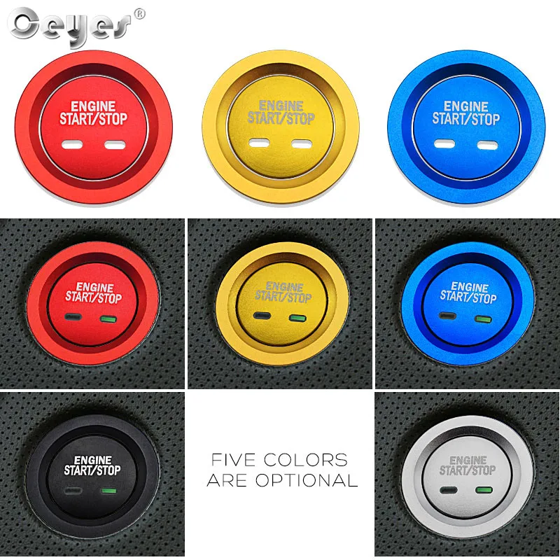 

Ceyes Car Accessories Engine Start Stop Styling Sticker Cover Case For Toyota Rav4 For Cadillac Builk Chevrolet Equinox MG Rings