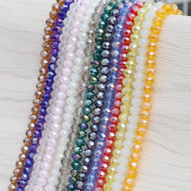 Crystal Beads 2 3 4 6 8mm about 60-180Pcs AB multicolor Sapcer Glass for Jewelry Making DIY Handmade Bracelet