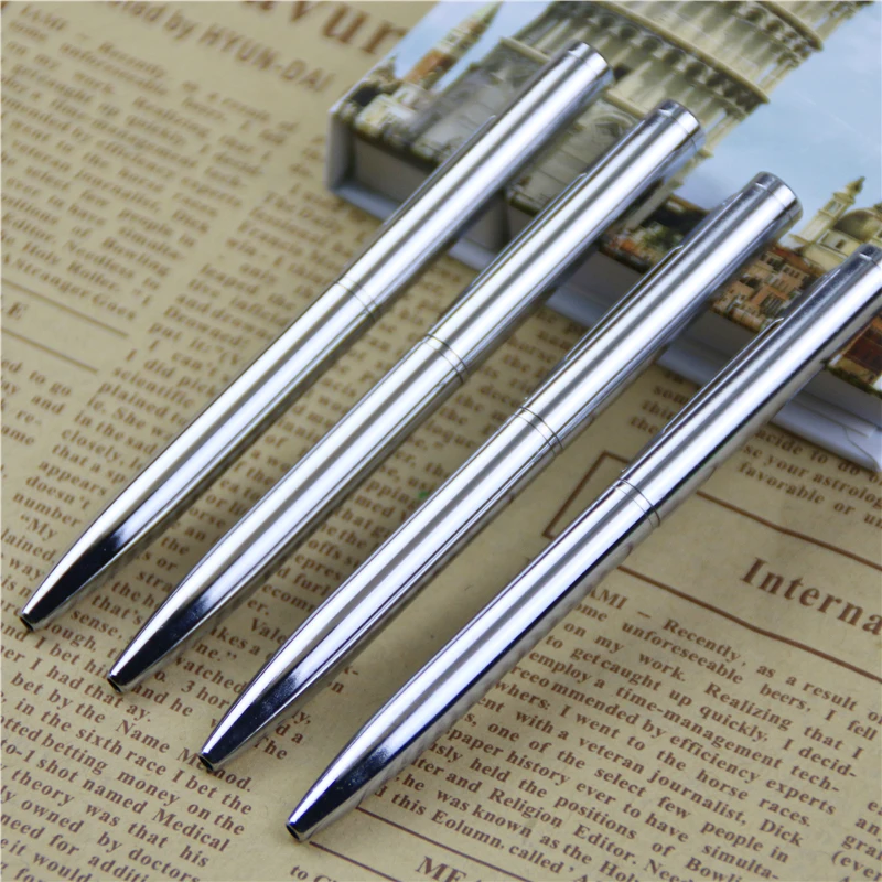 1Pcs Mini Metal Durable Ballpoint Pen Rotating Pocket-size Pen Portable BallPoint Pen Small Oil Pen Exquisite Writing Tool 5