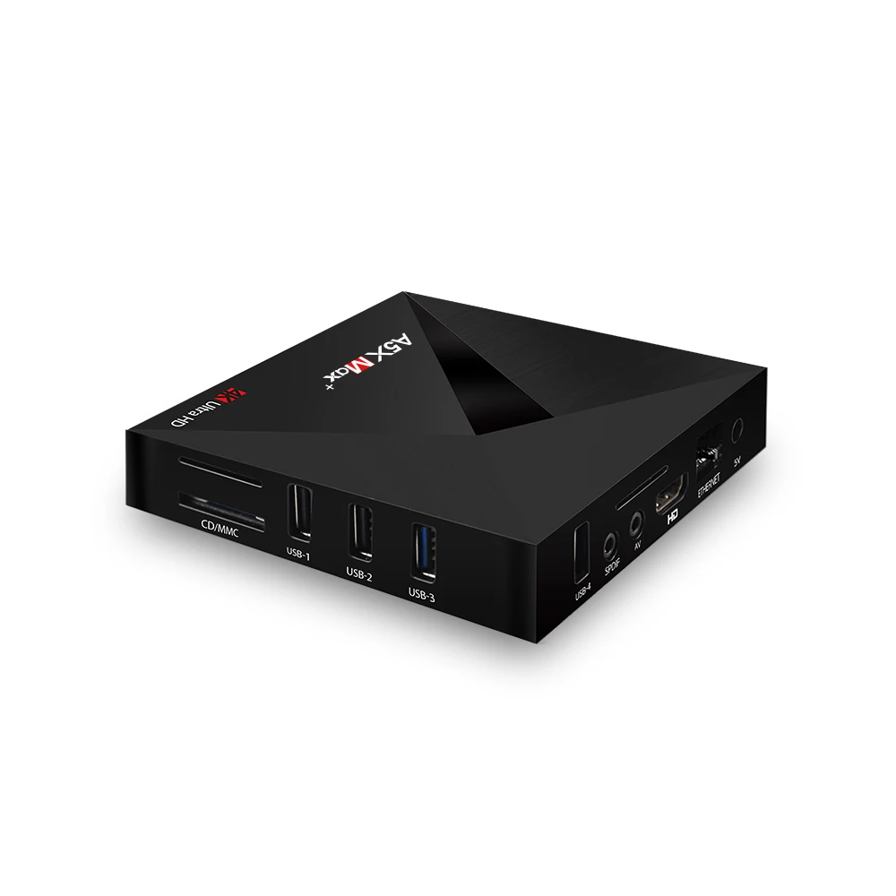 Newest A5X Max plus Smart Android 7.1 TV Box RK3328 4K VP9 H.265 HDR10 1000M LAN WiFi 4GB/32GB DLNA Miracast HD Media Player