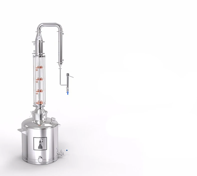 

Fancier 50L&100L Beautiful Crystal Glass Column Wine Distiller Whiskey Vodka Brandy Brewing Wine Machine Alcohol DIY Barware