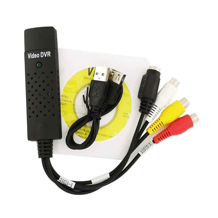

USB 2.0 Video Capture Adapter Converter One Channel Anolog To Digital Format DVD VHS Audio Video Capture S-video USB Converter