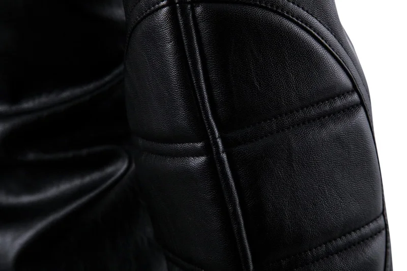 Black Hooded Leather Jacket Men Fake Two Pieces Zipper Male Leather Jackets and Coat Casual Mens Motorcycle Pu Leather Jackets