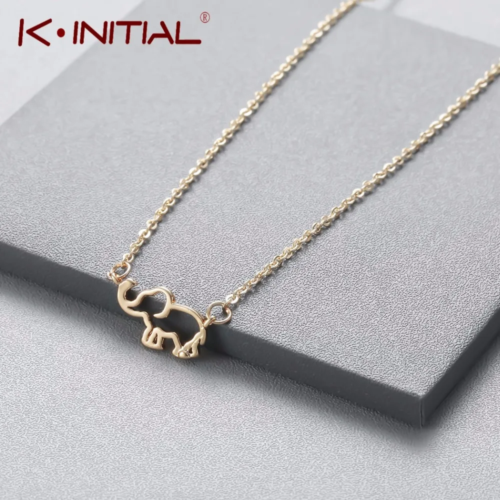 

Kinitial Fashion Animal Hollow Elephants & Necklaces Chain Boho Geometric Pendants Necklaces Jewelry gifts