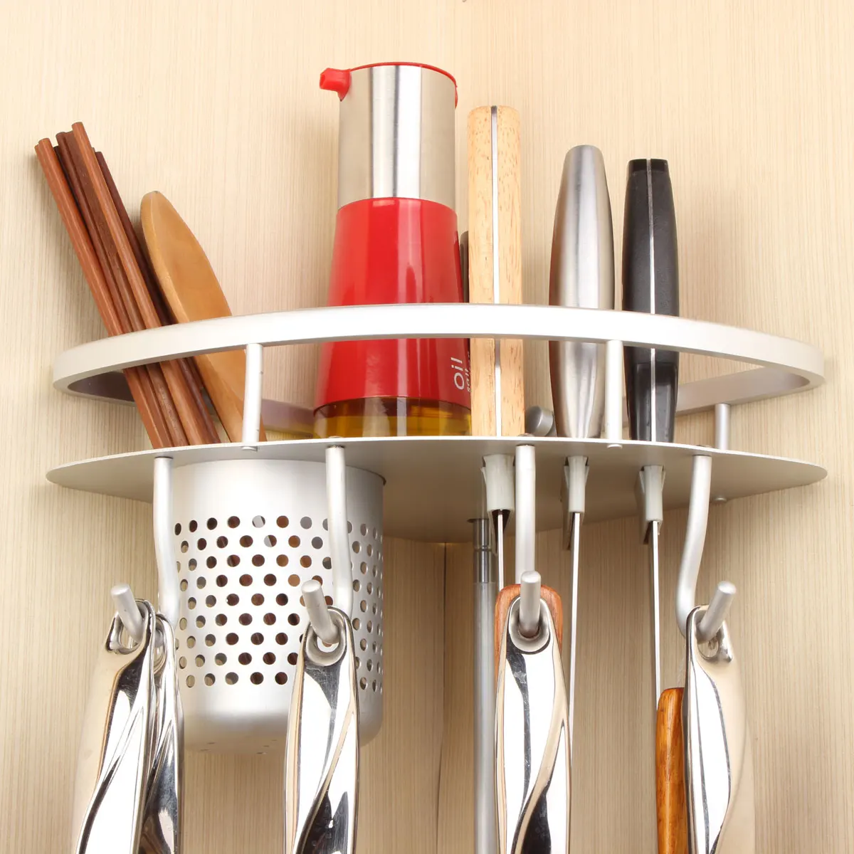  Space aluminium kitchen rack rack hanger hanging shelf seasoning storage supplies Lu 50317 - 32871335553