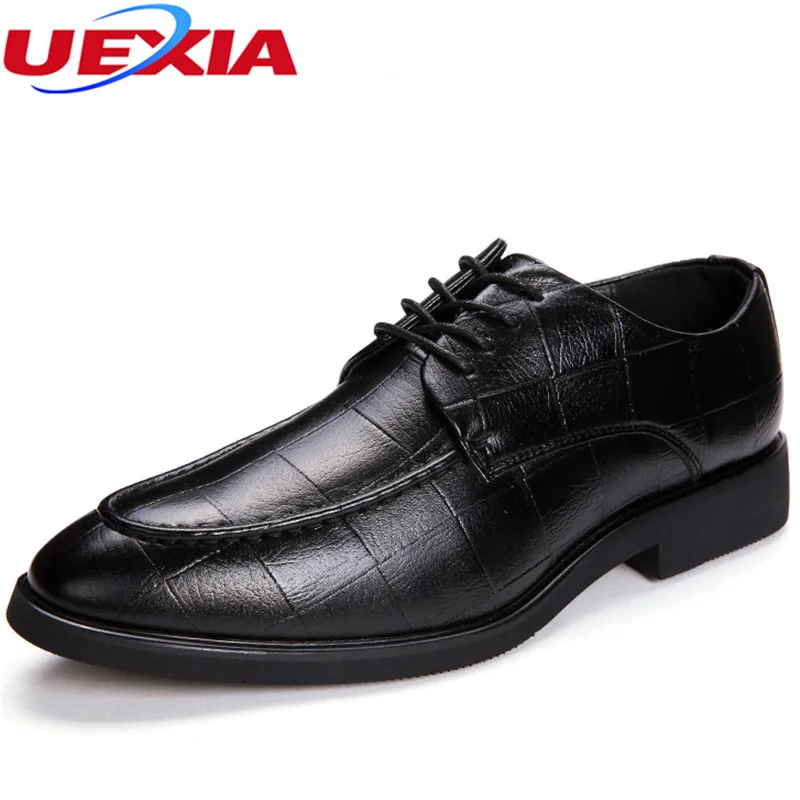 UEXIA Pointed Toe Microfiber Dress High Top Oxfords Crocodile Pattern Oxfords font b Shoes b font