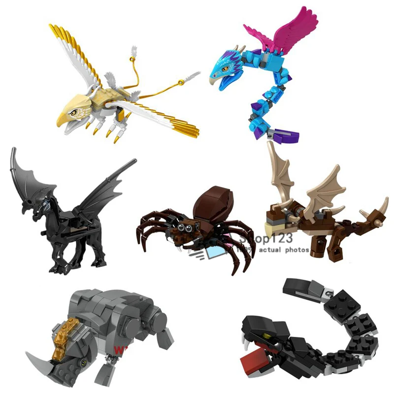 

Thestral Beast Flying Horse Aragog Basilisk Wings Magical Creature Animals Spider Newt Jacob Tina Hagrid Building Blocks Toys