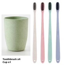 Набор зубных щеток(зубная щетка es& Cup) уход мягкая щетина нано зубная щетка PP пластиковый стаканчик для зубной щетки держатель щетки стиральная футляр для зубной щетки