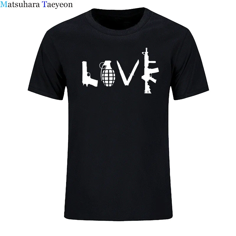 men t shirt Grenade Hand Gun funny shirts T Shirts Printed Brand Short