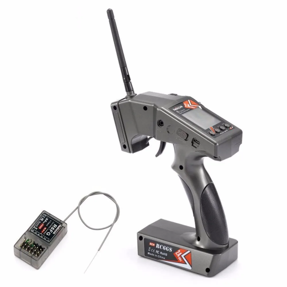 

1pcs Radiolink RC6GS 2.4G 6CH RC Controller Transmitter FHSS System LCD Display with R6FG Receiver Fail-Safe for RC Car Boat