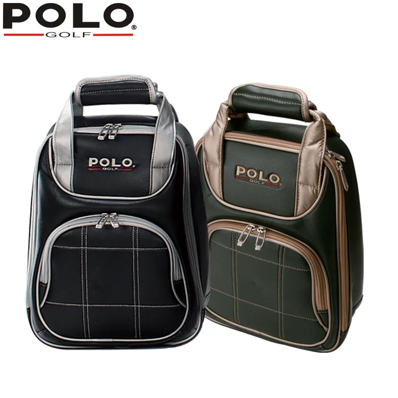 Brand POLO Waterproof PU Golf Shoe Bag for Men and Women Portable Shoes
