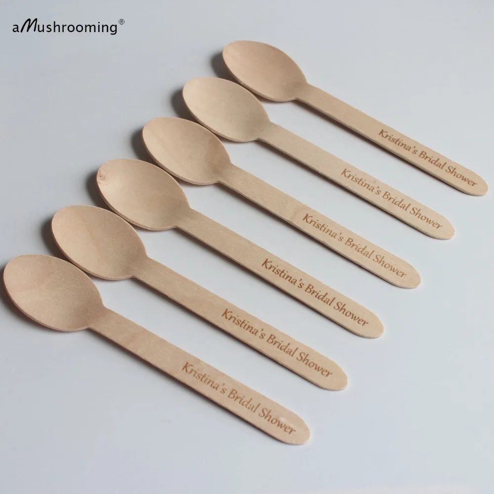 Wooden Salad Spoons 16cm Wedding Favors Rustic Wedding Favor