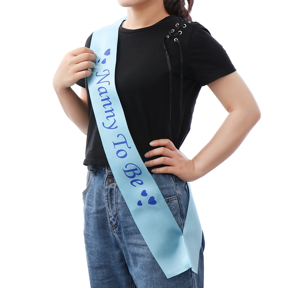 5 Styles Blue Mommy Mum To Be Sash Baby Boy Girl Baby Shower Decoration Sash Newborn Party Decoration Pregnant Mom Favor Gift