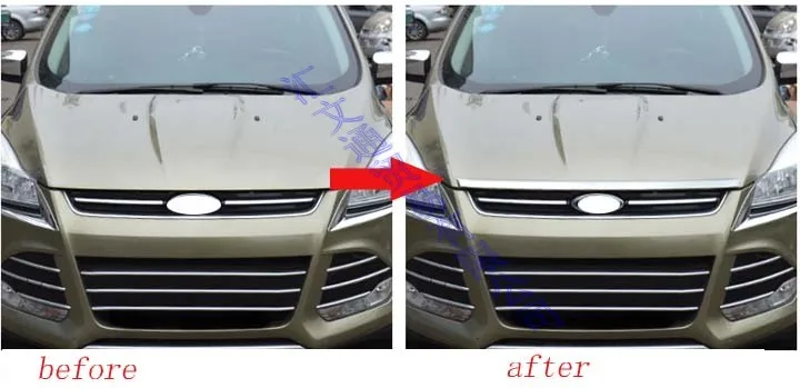 Для Ford Kuga Escape 2013 2014 2015 2016 из нержавеющей стали передний капот гриль решетка бампер