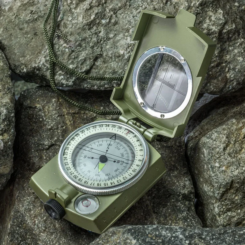 Professional waterproof Compass Aiming Luminous Открытый Кемпинг необходимый ручной навигатор компас