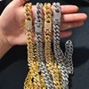 Men Hip hop Iced Out Bling Full Pave Rhinstones chain Necklace fashion CZ Miami Cuban chains necklaces Hiphop for unisex jewelry ► Photo 1/6