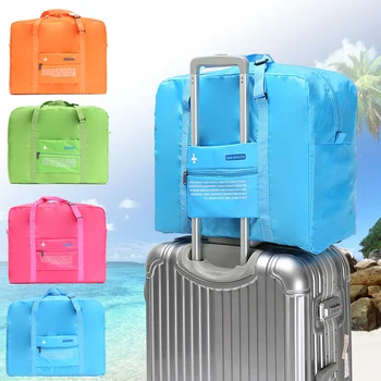 

large Folding Travel bags Luggage Nylon foldable travel duffle Weekend big bag set weekender For women and men bolsa viagem