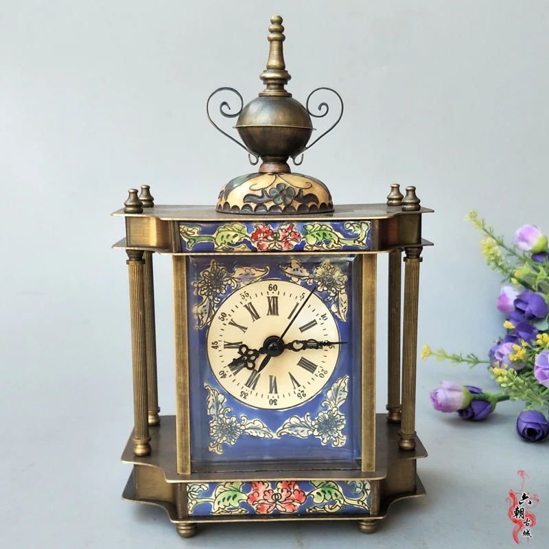 

Rare Old Qing Dynasty royal BRASS clock \ l mechanical watch,can work, with mark, cello, Free shipping