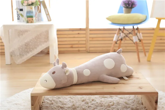 stuffed toy large 120cm cartoon laying giraffe plush toy down cotton soft doll sleeping pillow Christmas gift b1338