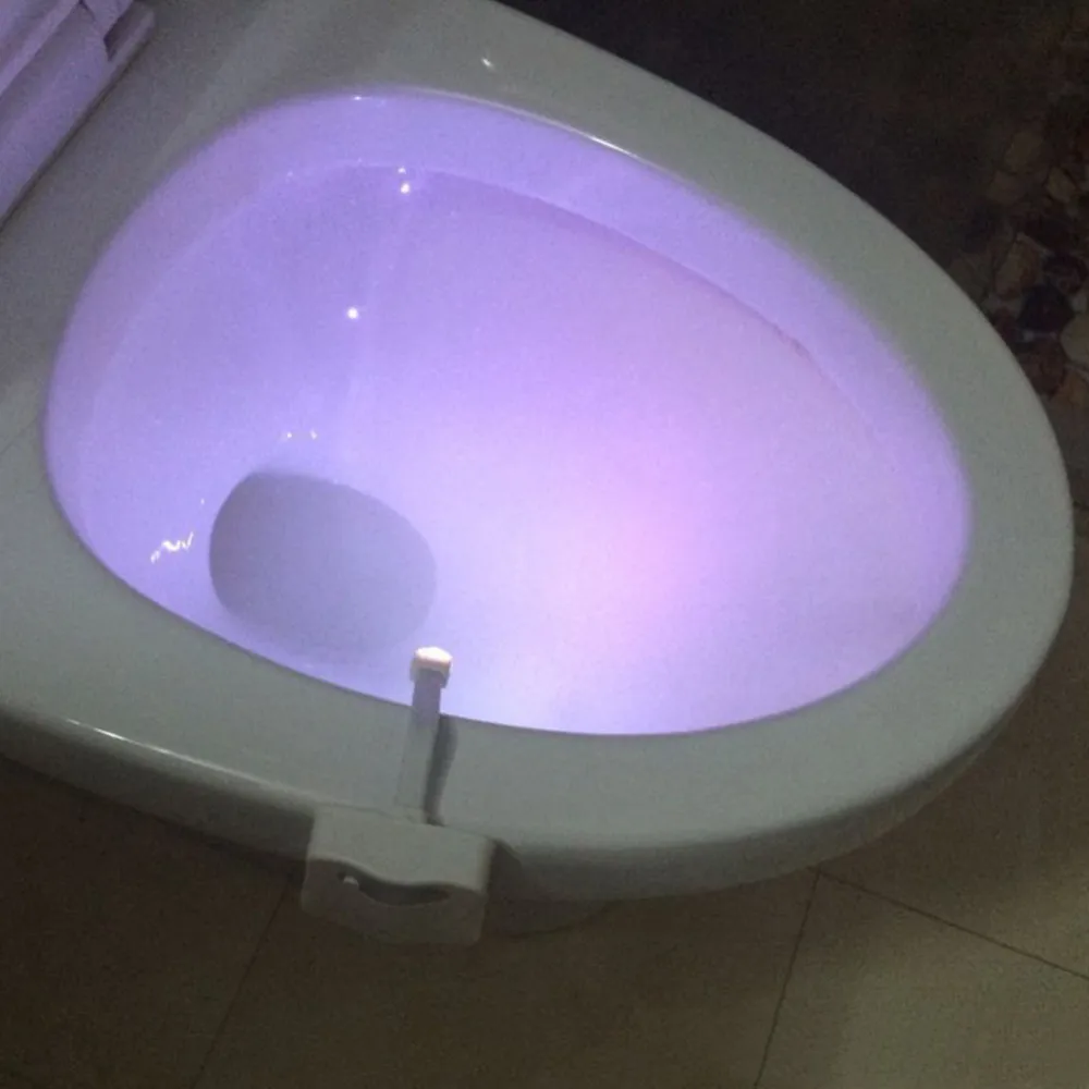 

Smart Night Light Sensor Toilet Lamp 8 Colors Backlight Activated Toilet Bowl LED Luminaria Lamp PIR WC Light