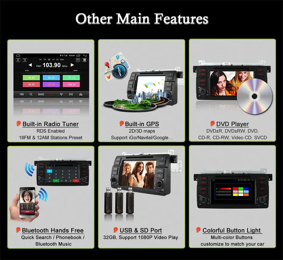 Best Ownice C500 Android 6.0 Octa 8 Core for bmw E46 M3 car dvd gps navi wifi 4G BT Radio RDS 2GB RAM 32GB ROM support DAB+ TPMS 13