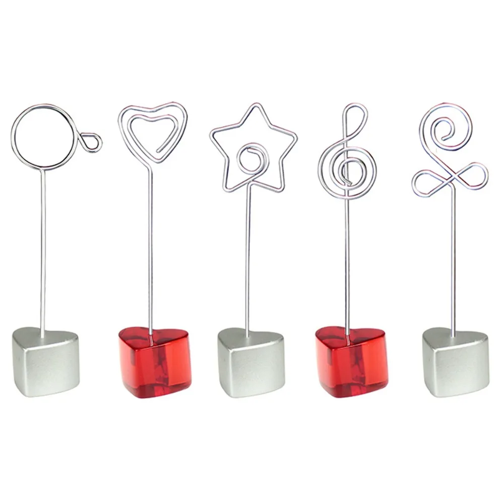 

Lot 10pcs H Heart Base Craft Wire Photo Clip,Memo Holder,Message Card Place,Personalized Wedding Favor,Customized Gift