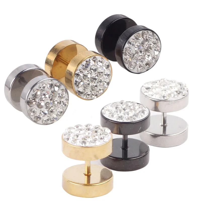 Украшения для пирсинга 1 пара искусственные беруши 316l с фианитом|earring plug|plug repairplug