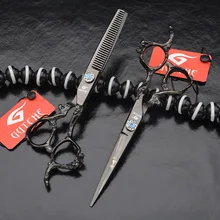 Высококачественные Профессиональные 6 дюймовые ножницы для волос Парикмахерские японские Парикмахерские ножницы для стрижки волос филировочные ножницы с бесплатной доставкой