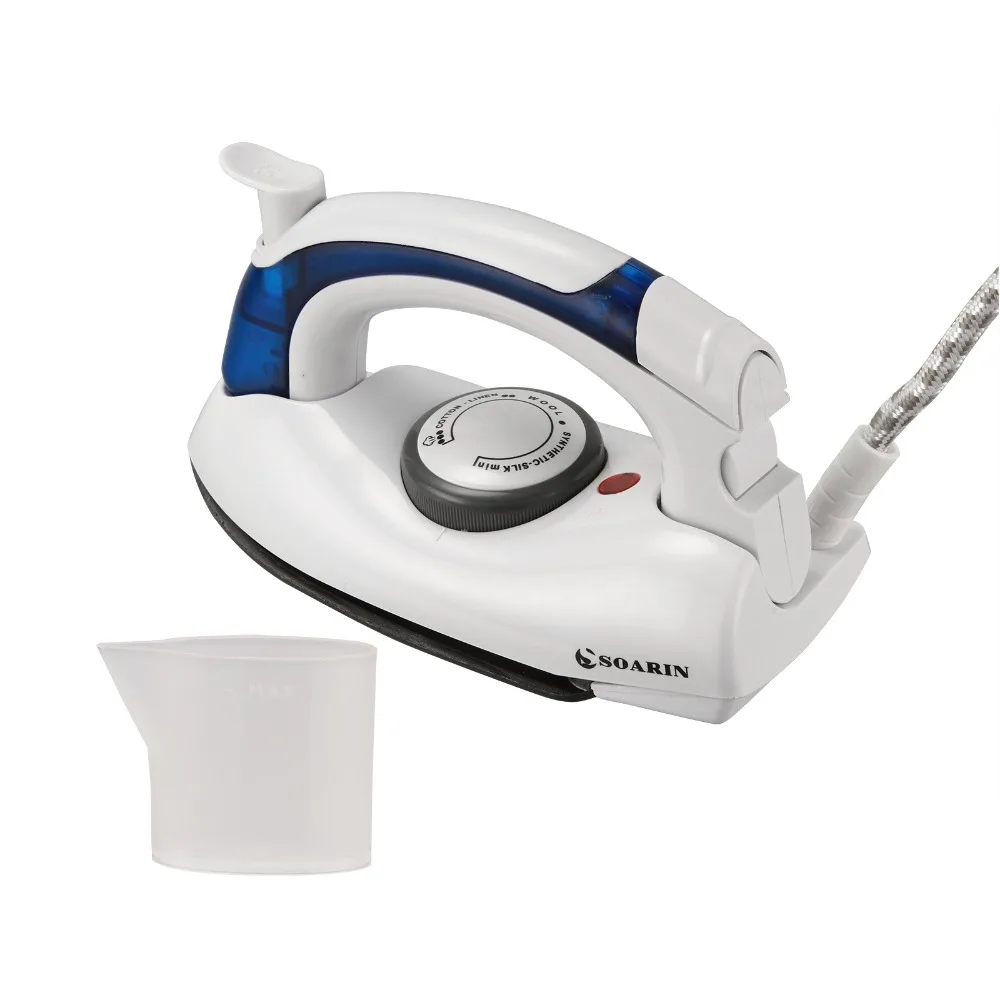

Ru seller!700W Steam Irons Folding Electric Iron for Travel 220 V Portable Wire Foldable Teflon Non-stick Baseplate