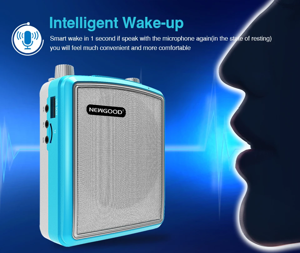 20W Portable Wireless Voice Amplifier Outdoor Speech Teach Speaker UHF Wireless Microphone Amplifier FM Radio Loudspeaker record (2)
