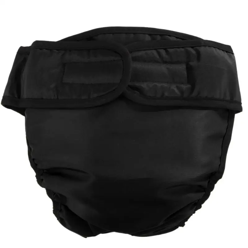 Pet физиологические менструальные штаны Хлопок Смешанный S/M/L/XL Большой памперс подгузники для собак Регулируемый самоед сука шорты - Цвет: Черный