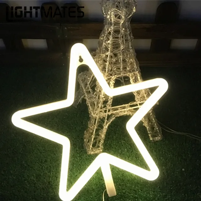 Lightmates Pentagon Led Nightlight Neon Lights Bedroom Garden Lightmates Pentagon Led Nightlight Neon Lights Bedroom Garden Christmas Wedding Party Decoration Night